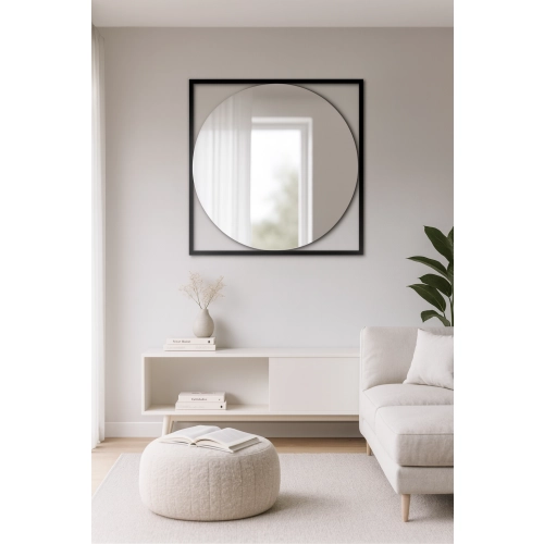 Lustro ARA GOLD – okrągłe lustro w złotej ramie do salonu, łazienki i sypialni